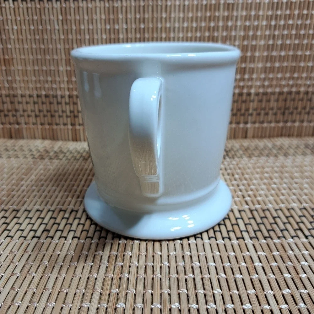 Anthropologie Coffee Mug Monogram White/Black Letter L With Small Roud Handle‎